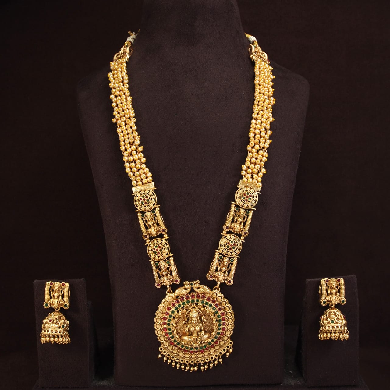 Orna Laxmidevi Temple antique Long Necklace Set