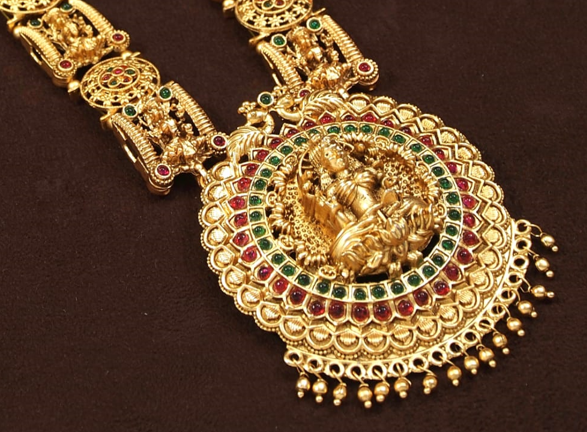 Orna Laxmidevi Temple antique Long Necklace Set