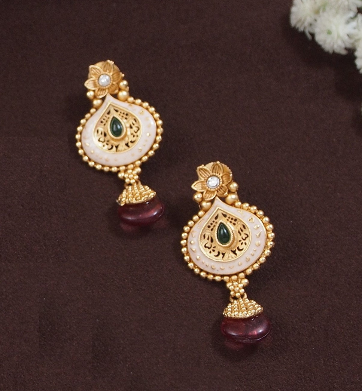 Royal Gold-Plated Mangalsutra & Earrings Set