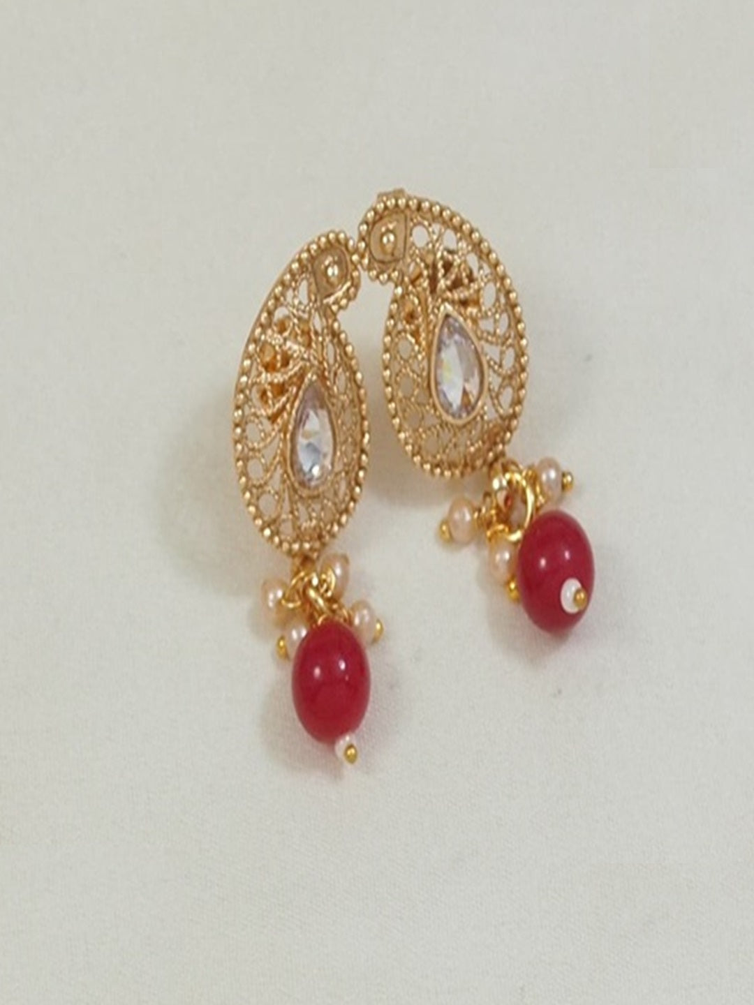 Traditional Gold-Plated Multi-Layer Kundan Necklace Set with Earrings