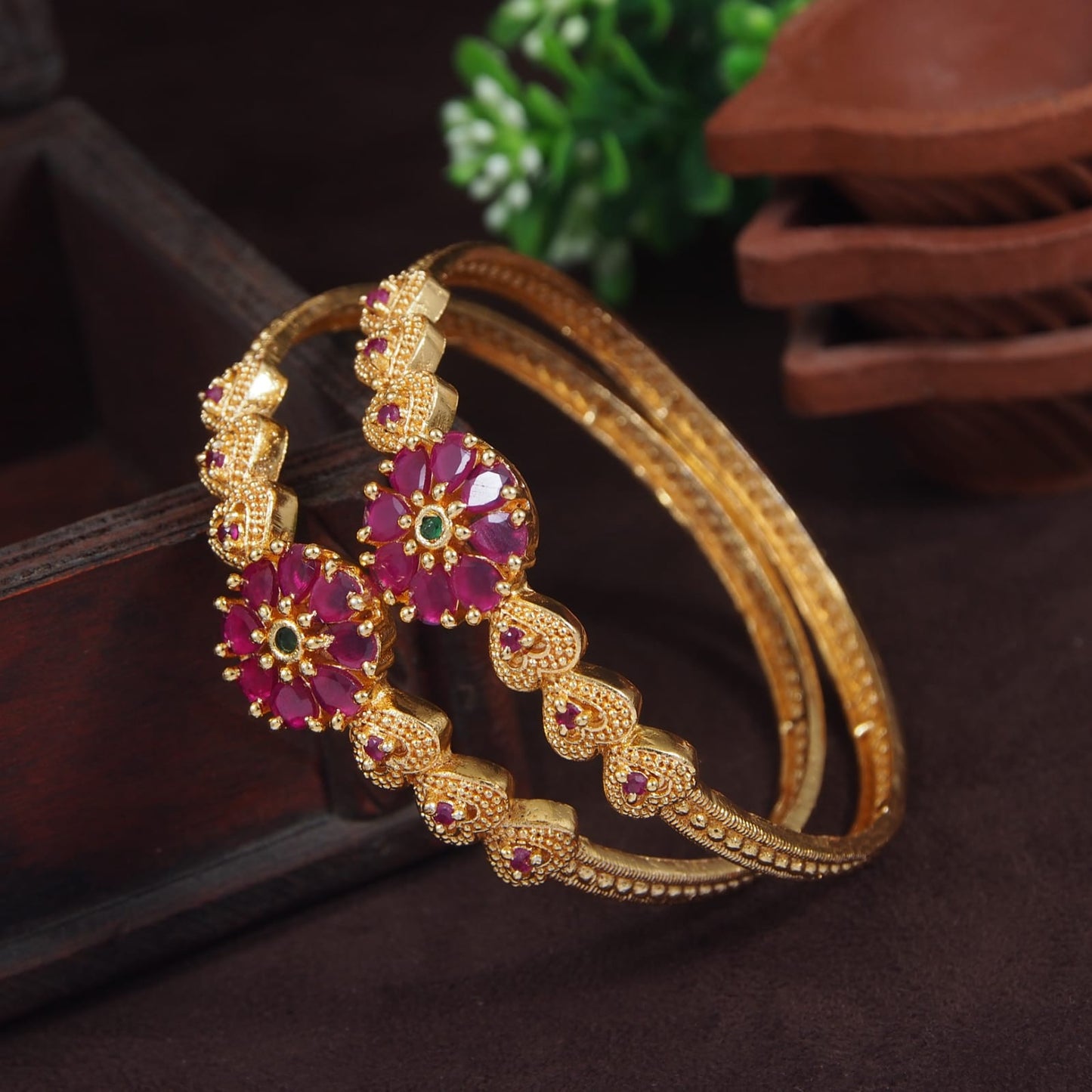 Orna Micro Gold Bangle Kada