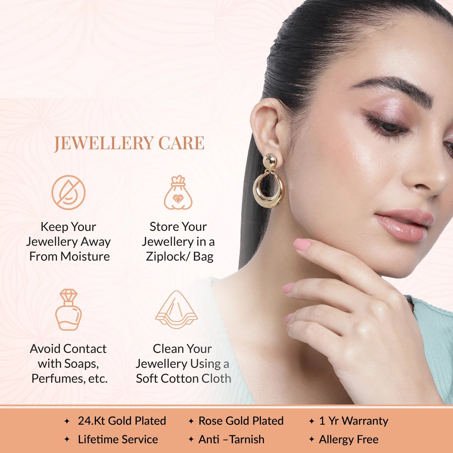 Zircon Mint Rose Gold Diamond Ring