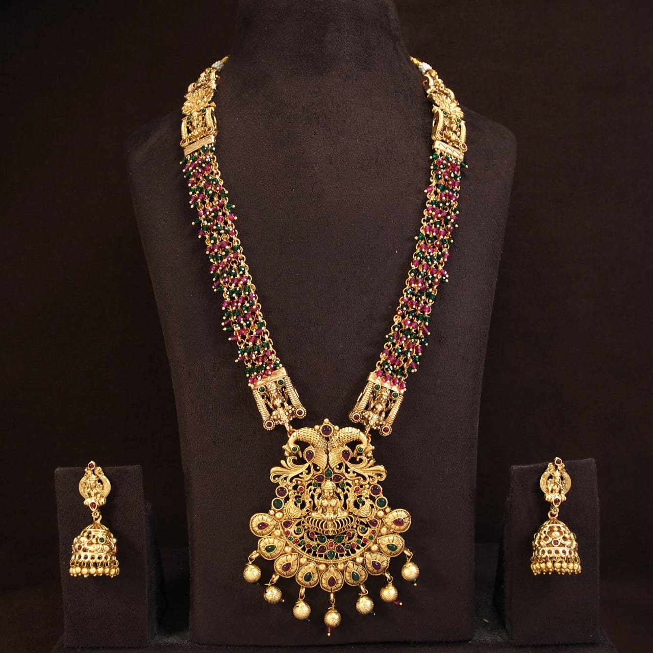 Orna Laxmidevi Temple antique Long Necklace Set