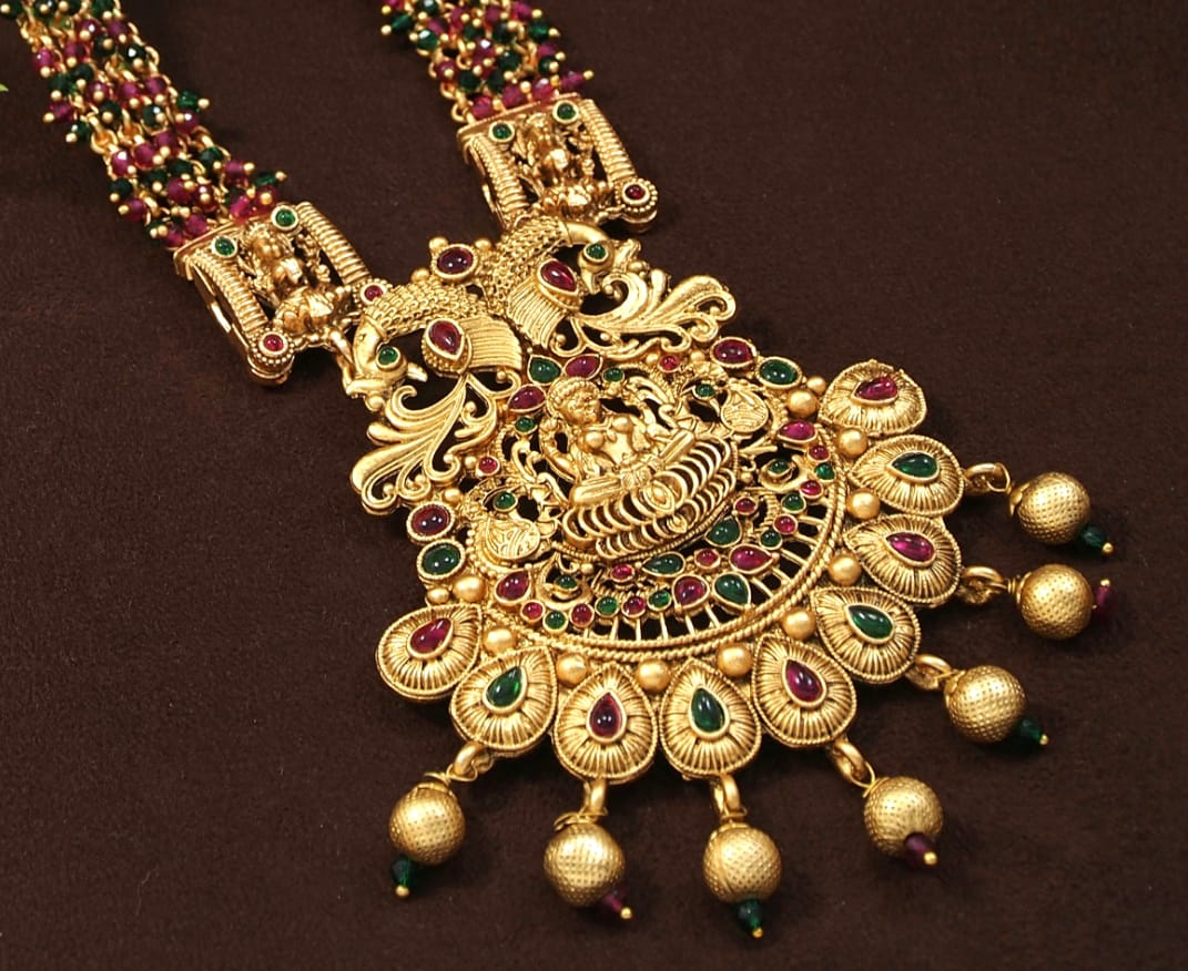 Orna Laxmidevi Temple antique Long Necklace Set