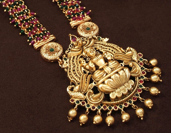 Orna Laxmidevi Temple antique Long Necklace Set