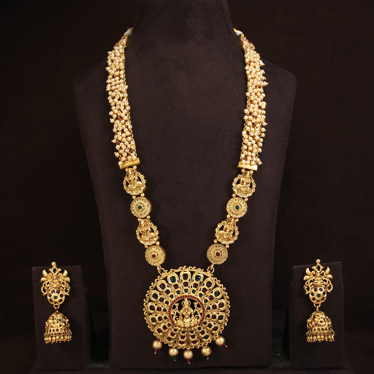 Orna Laxmidevi Temple antique Long Necklace Set