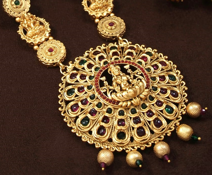 Orna Laxmidevi Temple antique Long Necklace Set