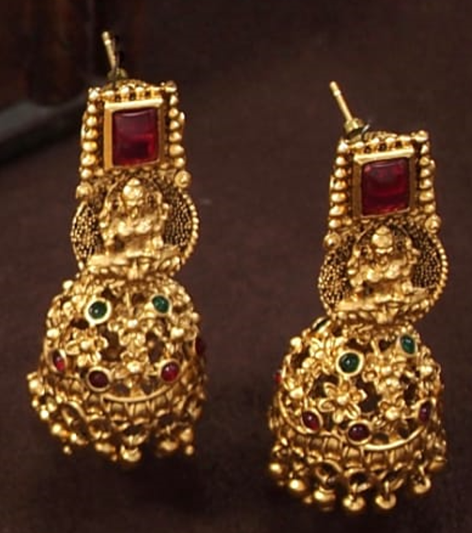 Orna Laxmidevi Temple Antique Long Necklace Set