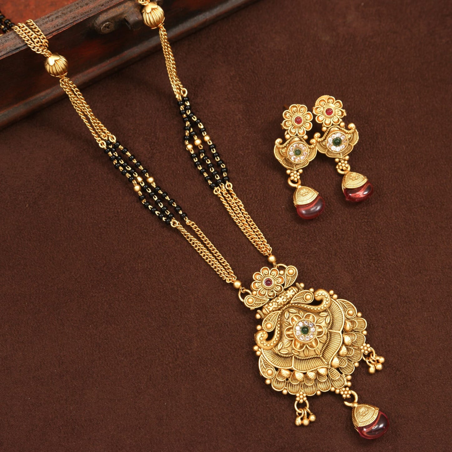 Orna Gold Matte Finish Mangalsutra