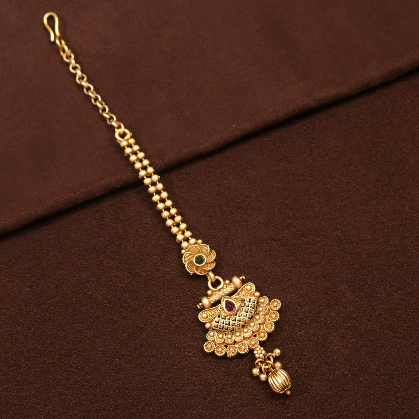 Traditional Gold-Plated Brass Maang Tikka