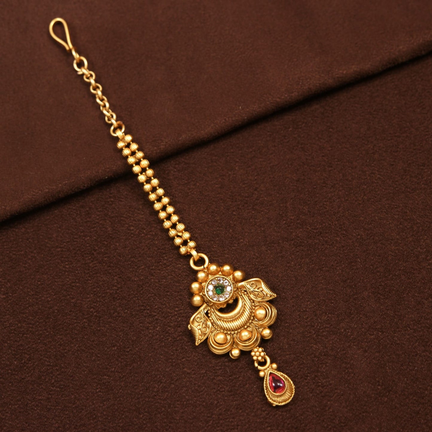 Traditional Gold-Plated Brass Maang Tikka