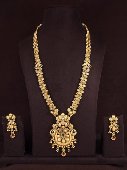 Antique AD Brass Long Necklace Set