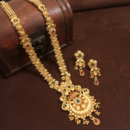 Antique AD Brass Long Necklace Set