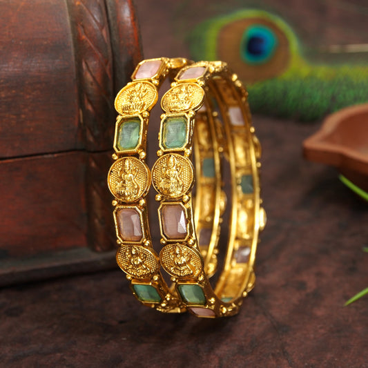 Orna Antique Rajwadi Temple Bangle