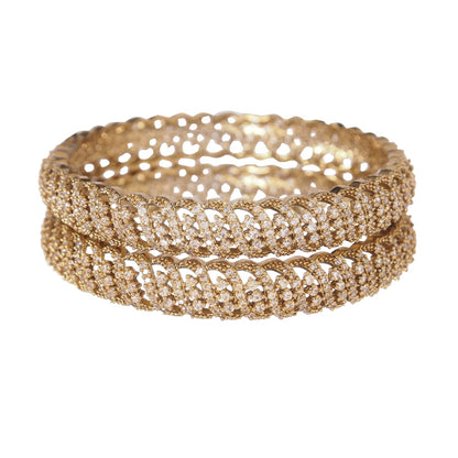 Orna Victorian-Plated American Diamond Designer Bangles for Women