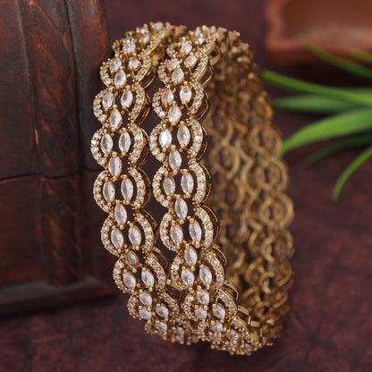Orna Designer Victorian Finish American Diamond Bangles