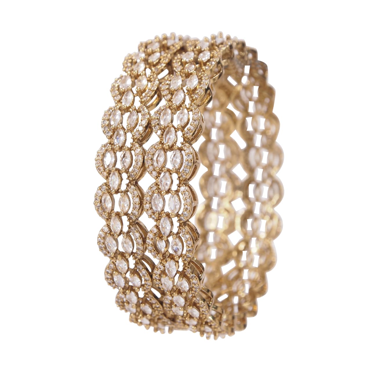 Orna Designer Victorian Finish American Diamond Bangles