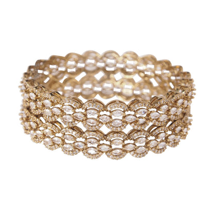 Orna Designer Victorian Finish American Diamond Bangles