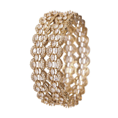 Orna Designer Victorian Finish American Diamond Bangles