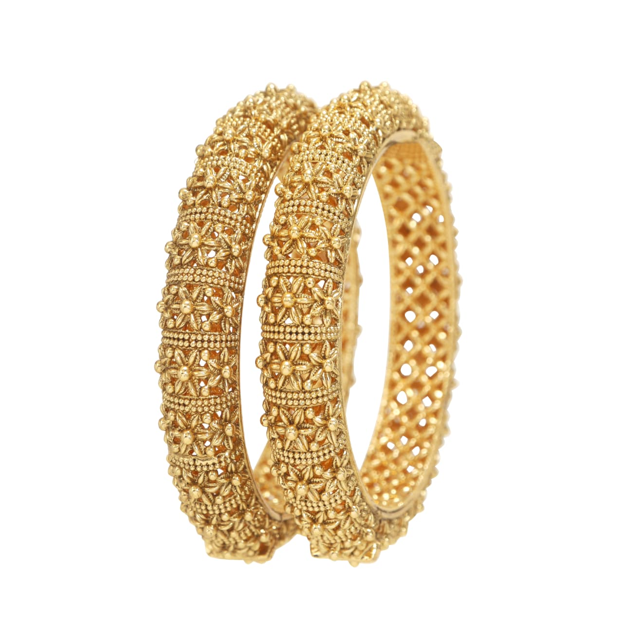 Rajwadi Gold-Plated Brass Bangles for Women – Festive & Wedding Wear