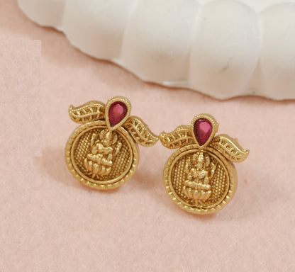Antique gold finish Lakshmi beaded mangalsutra set