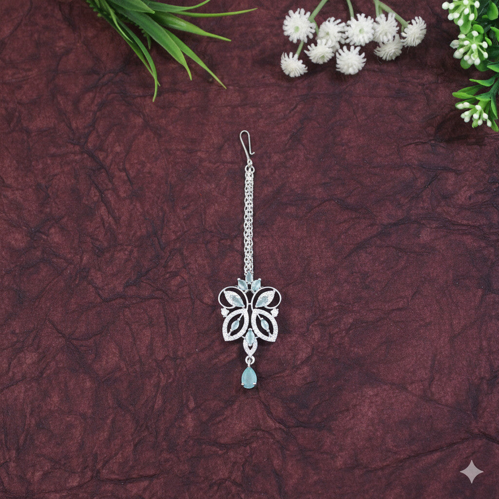Zircon Silver Brass Chokar Necklace