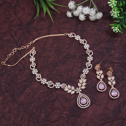 Colour Stone Zircon Necklace Set