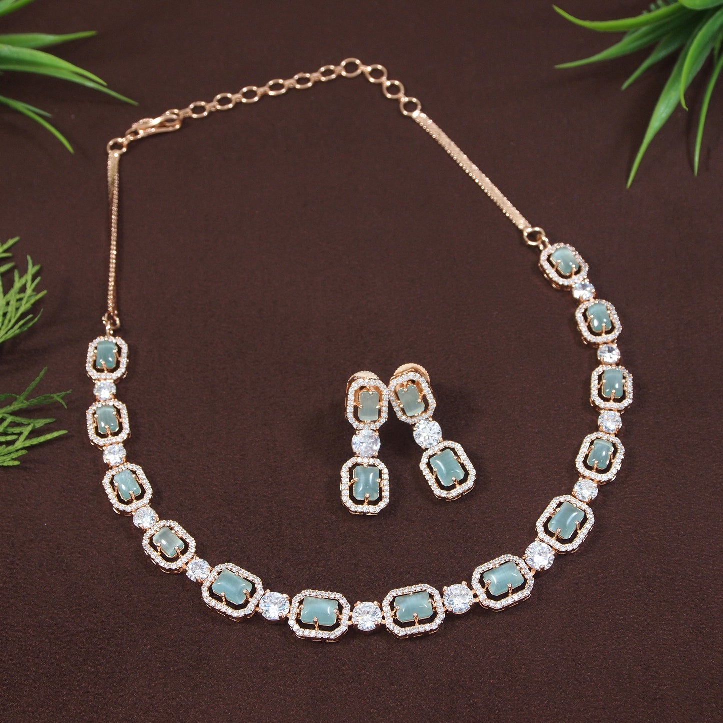 Zircon Chokar Necklace Set