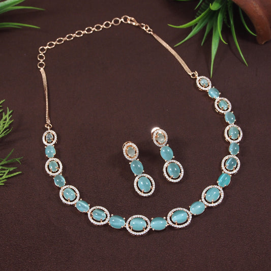 Zircon Chokar Necklace Set