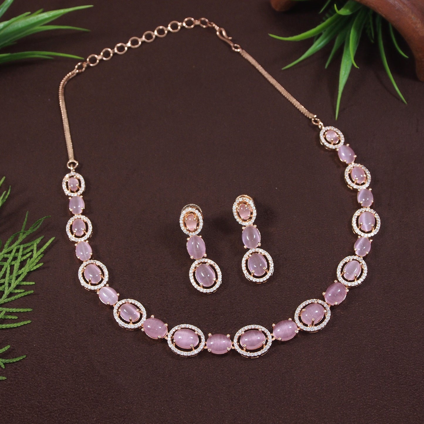 Zircon Chokar Necklace Set