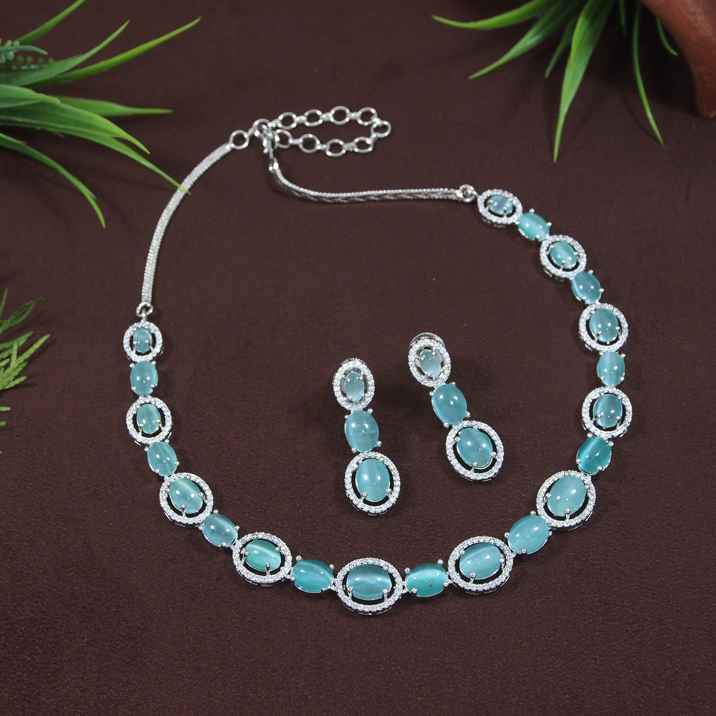 Zircon Chokar Necklace Set