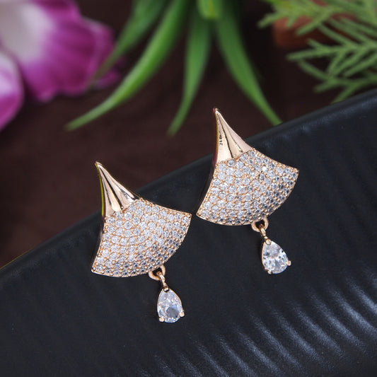 Zircon AD Rose Gold Tops with Drop