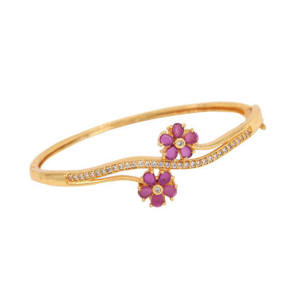 American Diamond Free Size Openable Micro Polish Bracelet