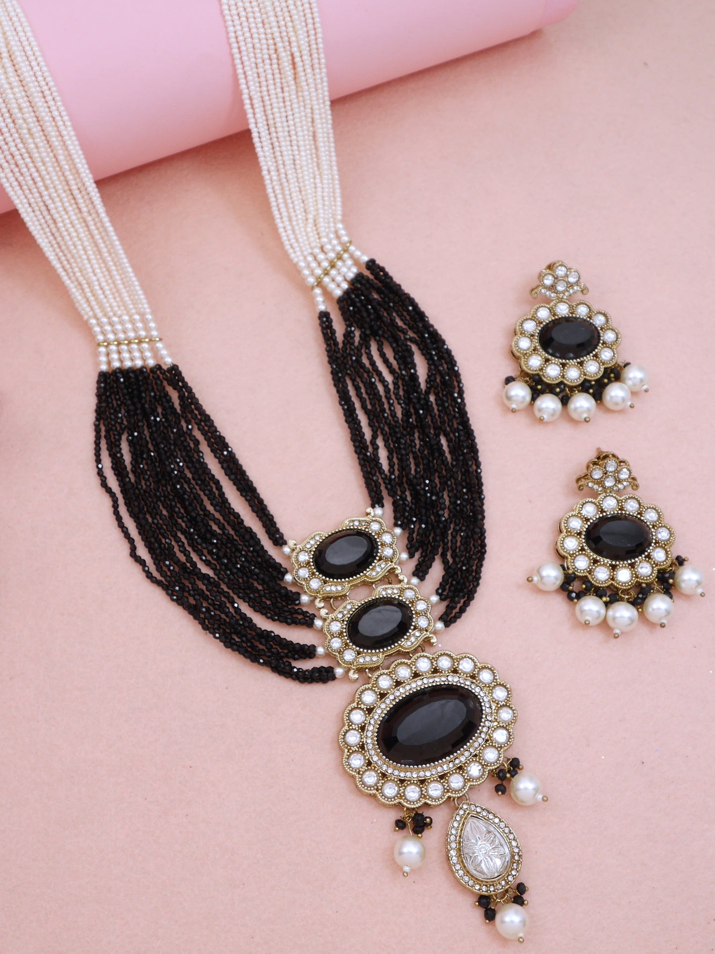 Heritage Pearl & Beaded Layered Necklace Set