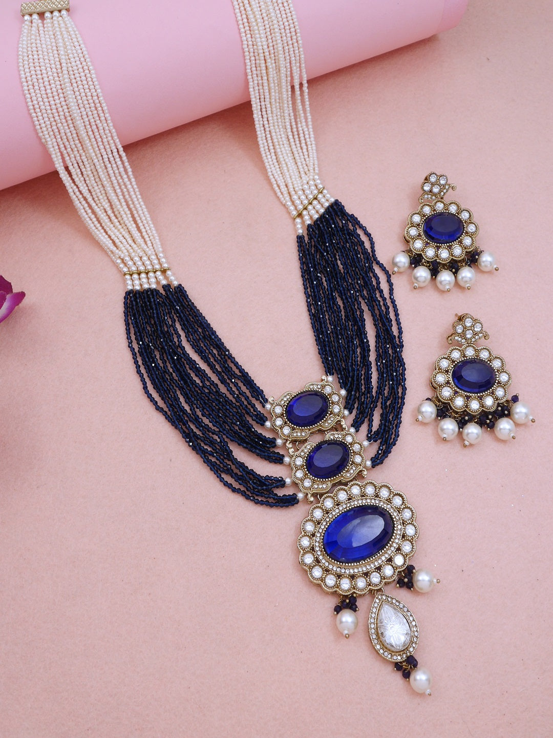 Heritage Pearl & Beaded Layered Necklace Set