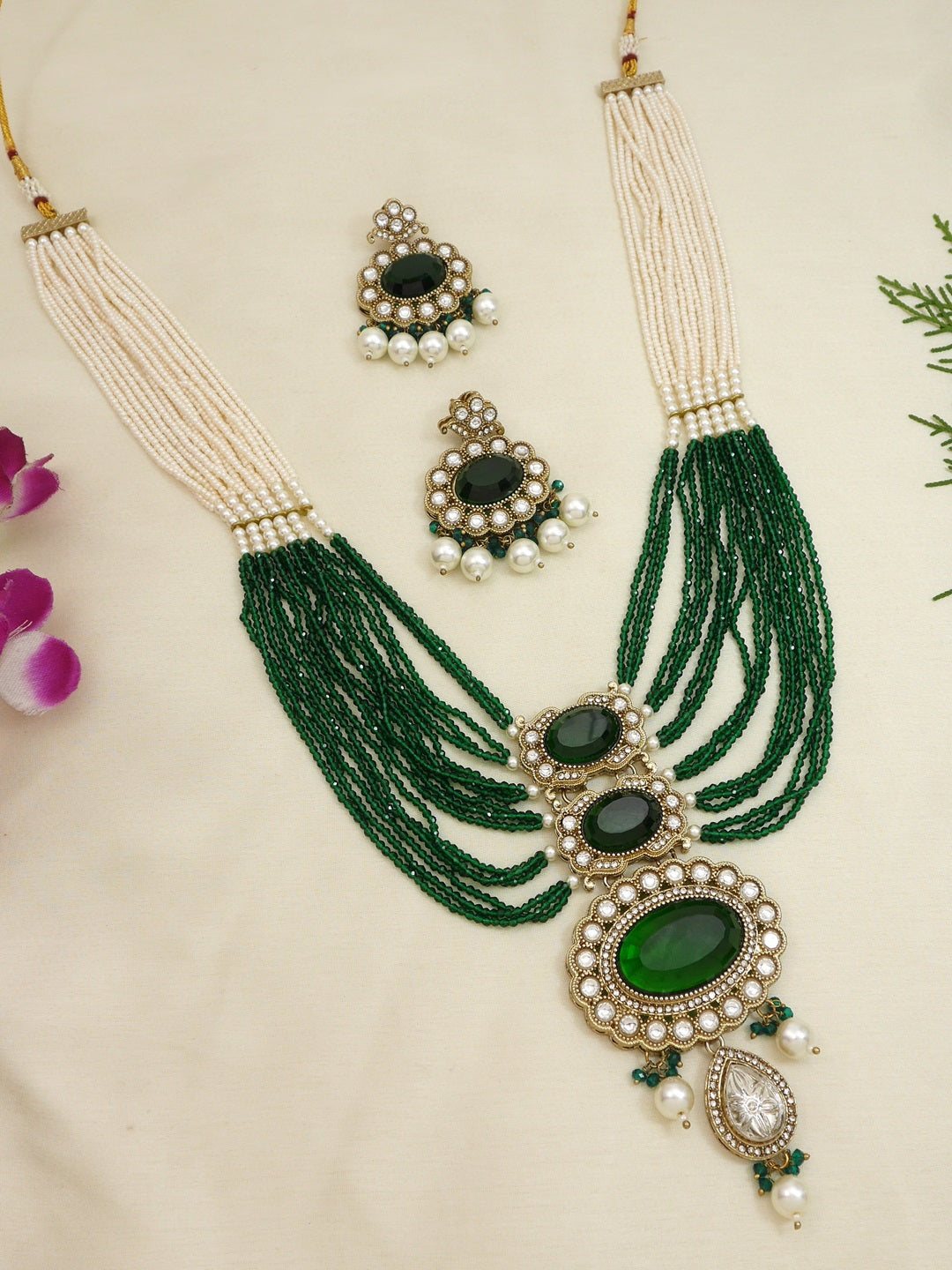 Heritage Pearl & Beaded Layered Necklace Set