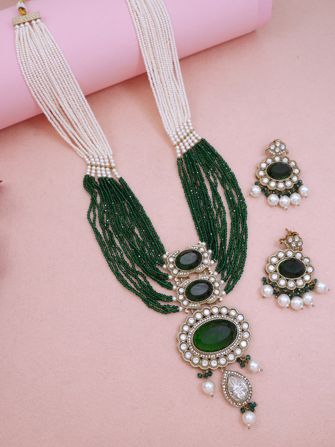 Heritage Pearl & Beaded Layered Necklace Set