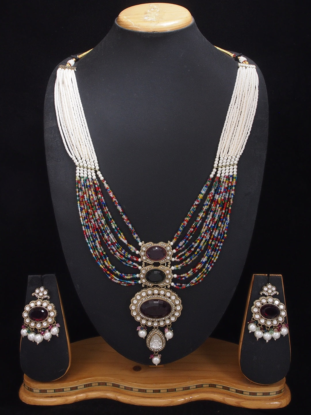 Heritage Pearl & Beaded Layered Necklace Set