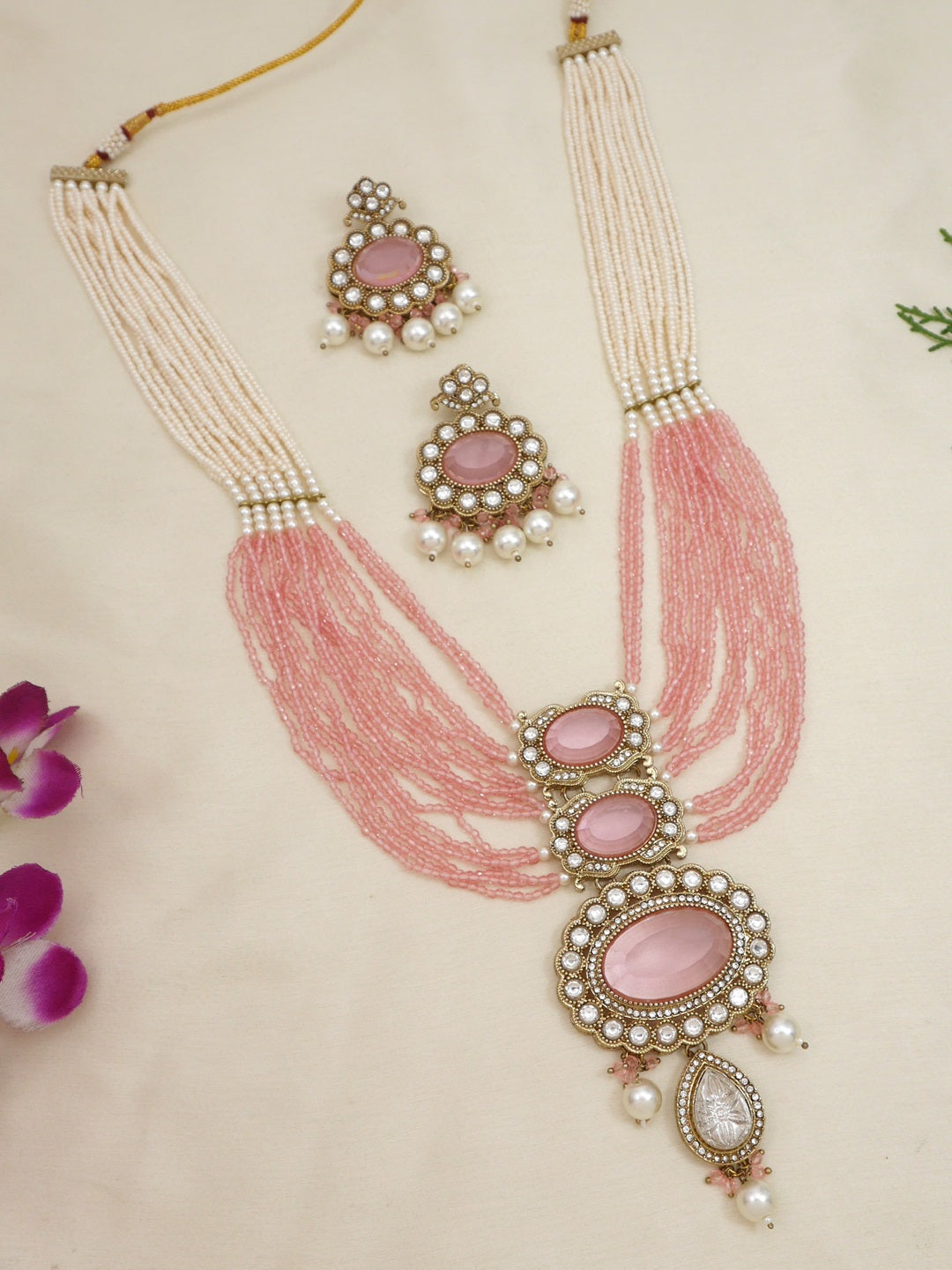 Heritage Pearl & Beaded Layered Necklace Set