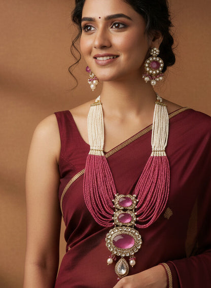 Heritage Pearl & Beaded Layered Necklace Set