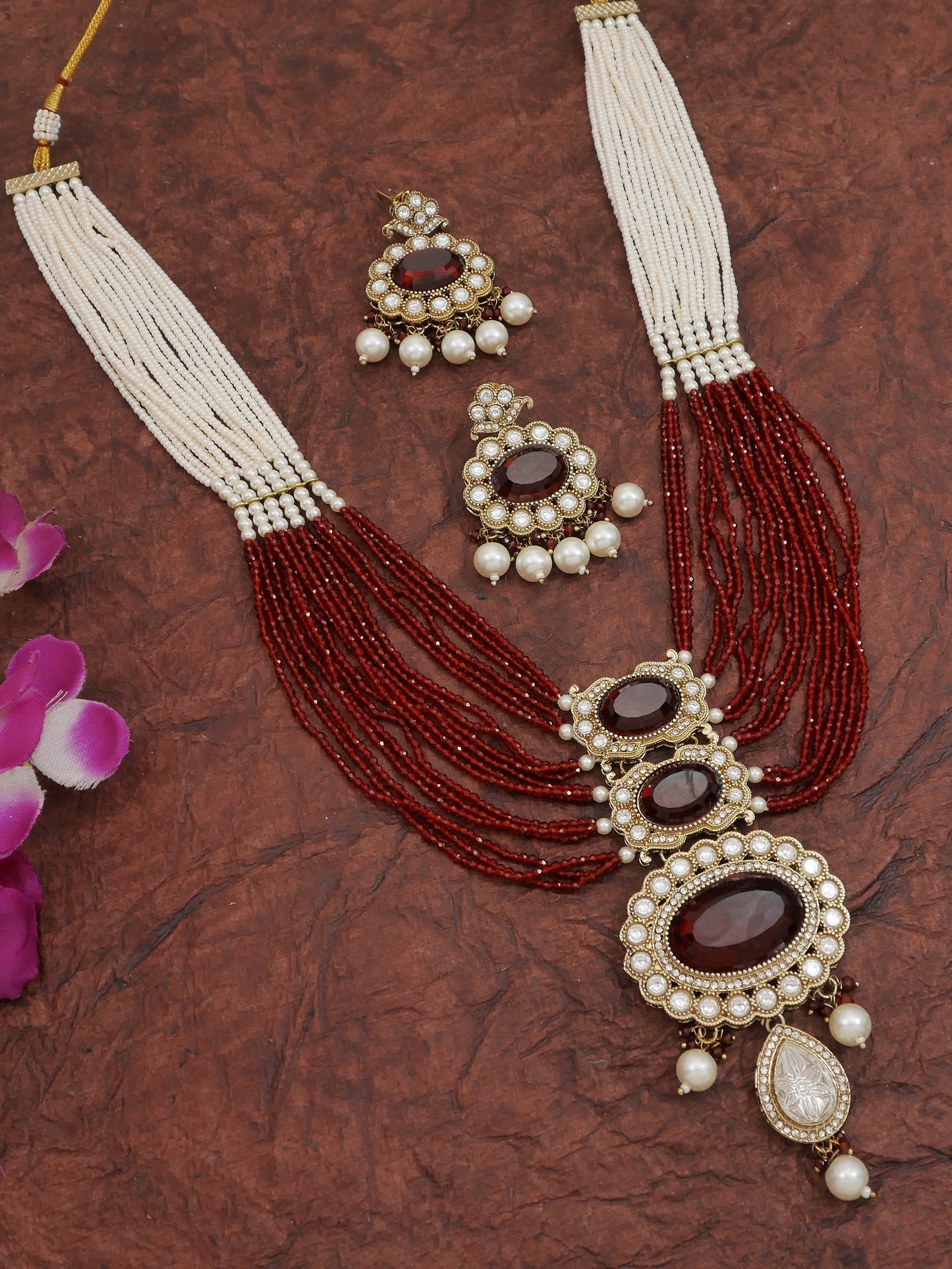 Heritage Pearl & Beaded Layered Necklace Set