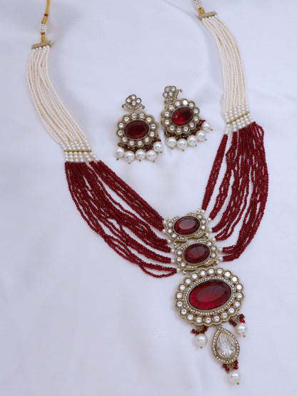 Heritage Pearl & Beaded Layered Necklace Set