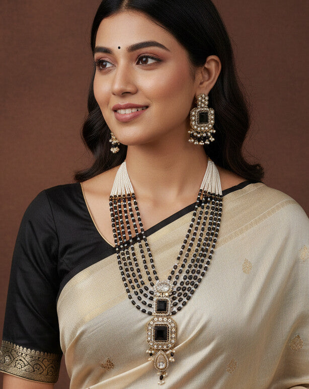 Royal Heirloom Beaded Pearl Layered Necklace Set