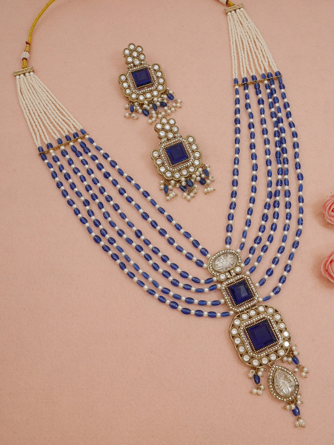 Royal Heirloom Beaded Pearl Layered Necklace Set