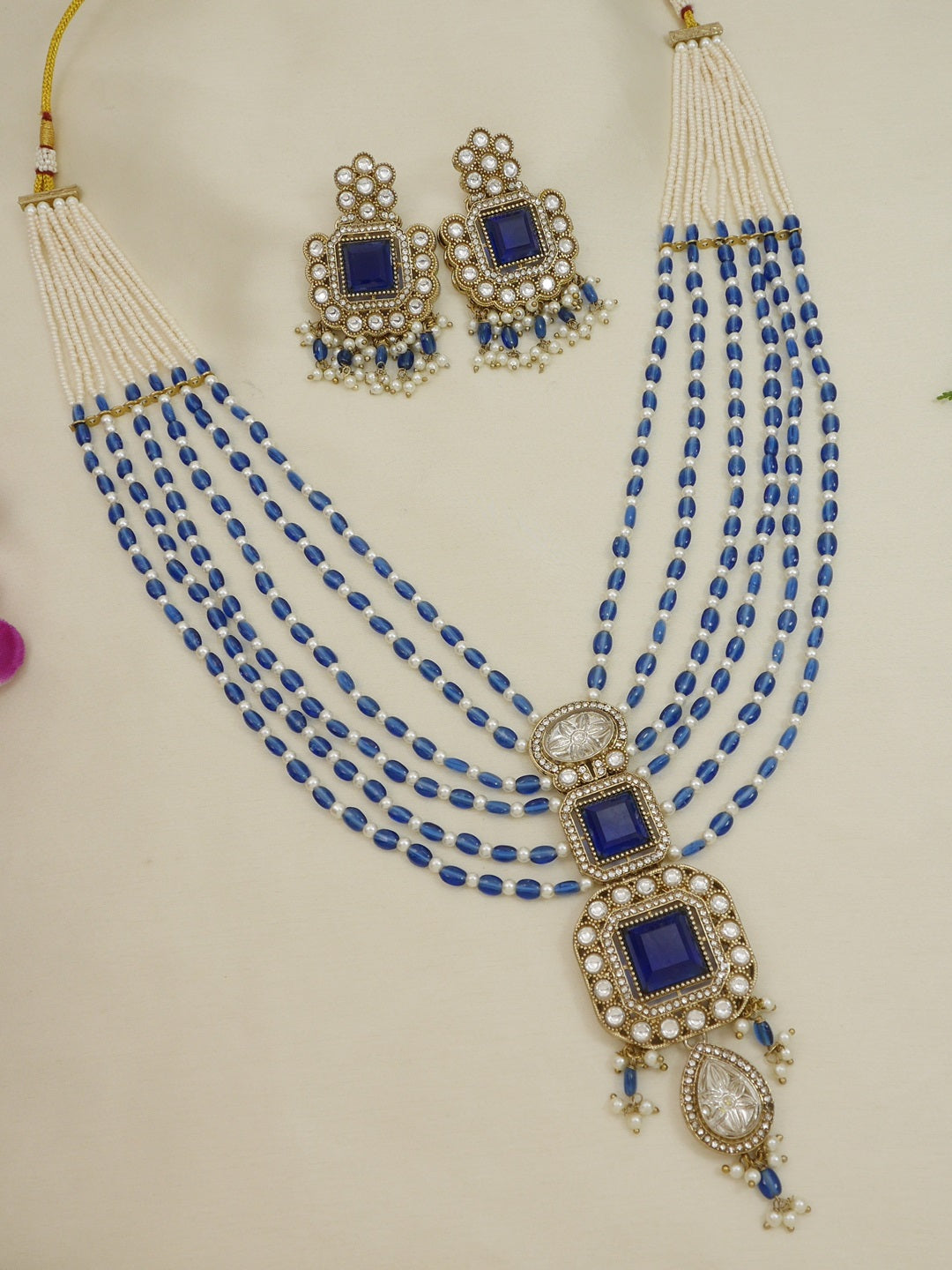 Royal Heirloom Beaded Pearl Layered Necklace Set