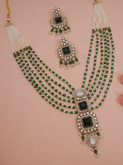 Royal Heirloom Beaded Pearl Layered Necklace Set