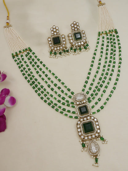 Royal Heirloom Beaded Pearl Layered Necklace Set