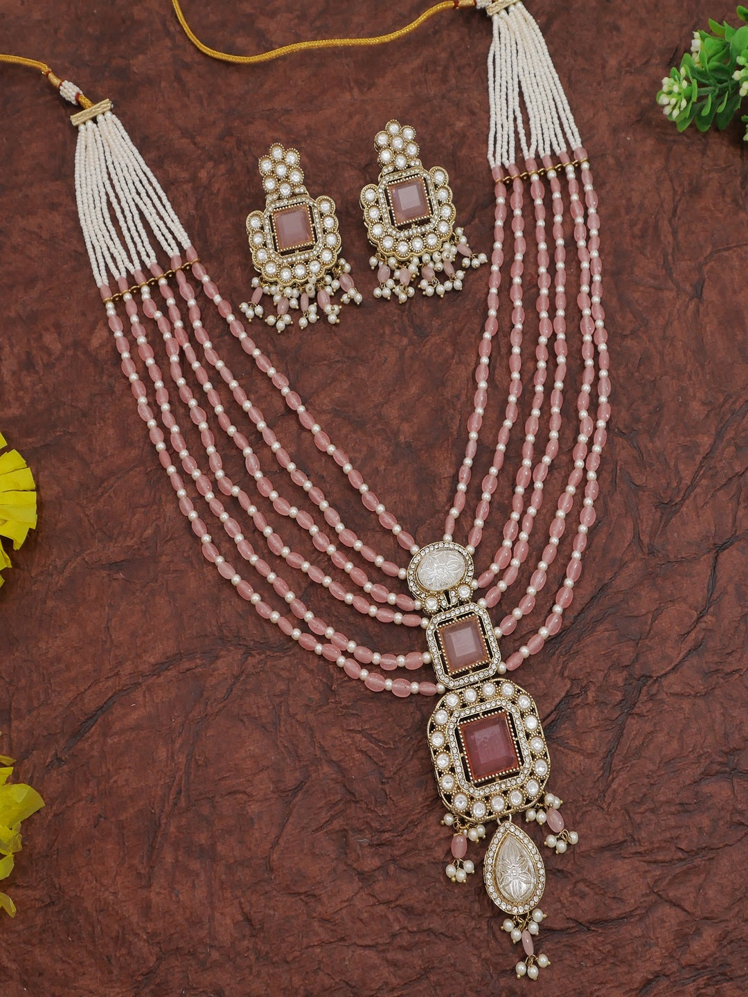 Royal Heirloom Beaded Pearl Layered Necklace Set