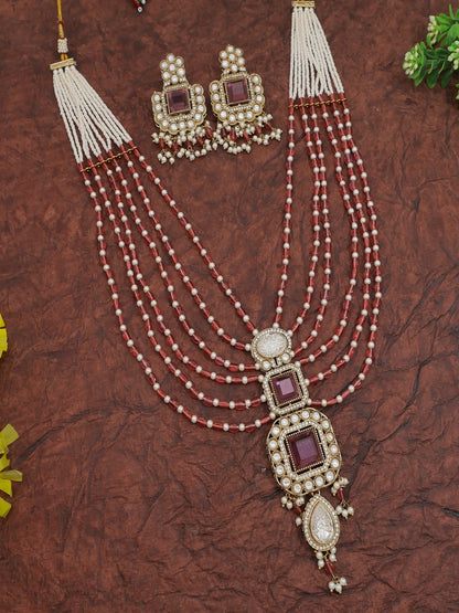 Royal Heirloom Beaded Pearl Layered Necklace Set