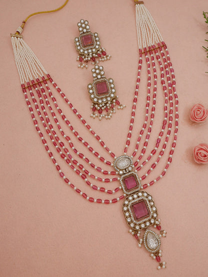 Royal Heirloom Beaded Pearl Layered Necklace Set